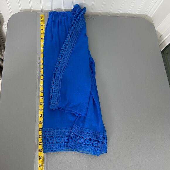 Zac & Rachel Womens Off The Shoulder Top Size 2X Crocheted Trim Career Boho - Picture 9 of 10